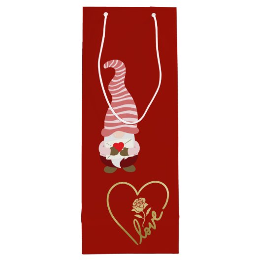 格言から愛と私のバレンタイン ワインギフトバッグ (裏面)