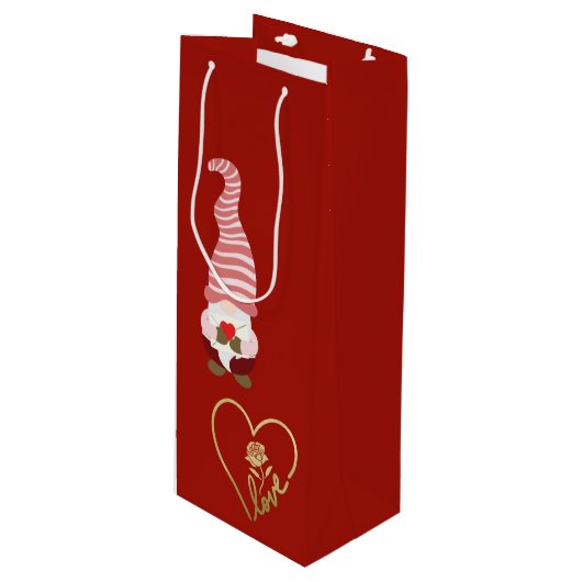 格言から愛と私のバレンタイン ワインギフトバッグ (正面アングル)