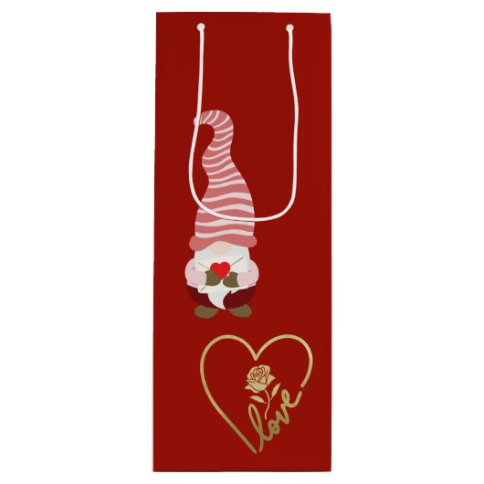 格言から愛と私のバレンタイン ワインギフトバッグ (正面)