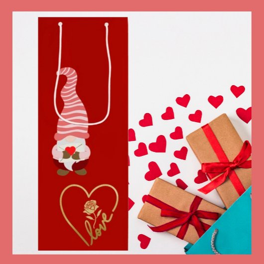 格言から愛と私のバレンタイン ワインギフトバッグ