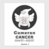 格言がん星占いサインエンジェル8"ビニールステッカー シール (シート)