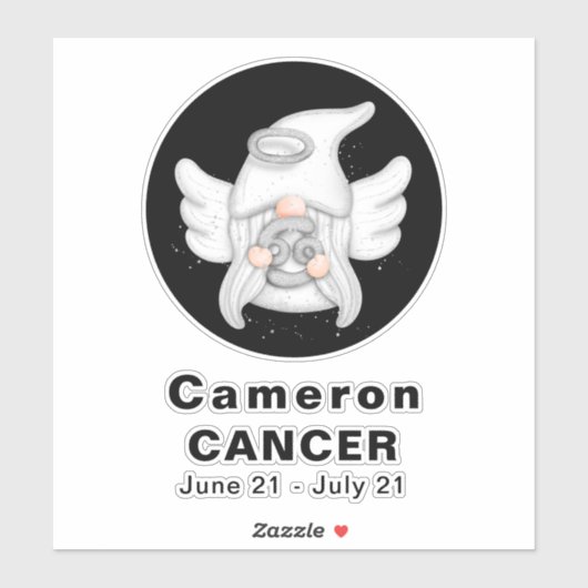 格言がん星占いサインエンジェル8"ビニールステッカー シール (シート)