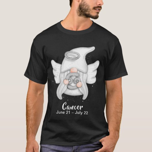 格言がん〔占星術の〕十二宮図星占い標識エンジェルユニセックス Tシャツ (正面)