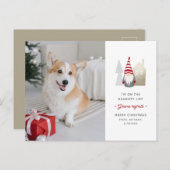 格言が後悔かわいいペットフォトクリスマス シーズンポストカード (正面/裏面)