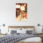 格言が時計のまわりにを組む キャンバスプリント (インサイチュ (寝室))