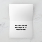 格言が**HAPPY 70誕生日**カードを表示 カード (内部)