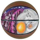 格言で紫色の帽子でクリスマスの歌を歌う – おもしろい バスケットボール (正面)