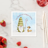 格言とキツネウィズ最高のハッピーホリデーカスタム スタンダードカクテルナプキン (インサイチュ)