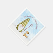 格言とキツネウィズ最高のハッピーホリデーカスタム スタンダードカクテルナプキン (角)