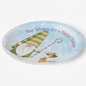 格言とキツネウィズ最高のハッピーホリデーカスタム ペーパープレート (アングル)