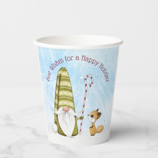 格言とキツネウィズ最高のハッピーホリデーカスタム 紙コップ (正面)