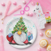 格言とクリスマスツリーハット、贈り物 ペーパープレート (パーティー)