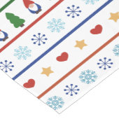 格言とスノーフレークのクリスマスパターン ショートテーブルランナー (コーナー)