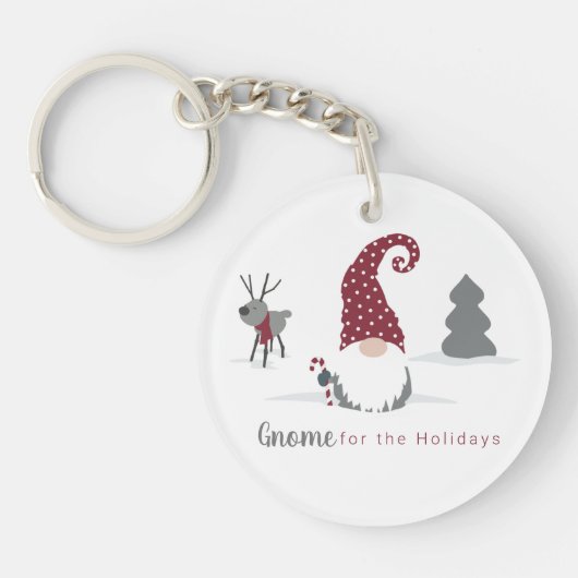 格言とトナカイ北欧トメットデザイン キーホルダー (正面)