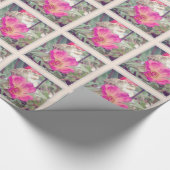 格言とピンクかわいらしの花 ラッピングペーパー (角)