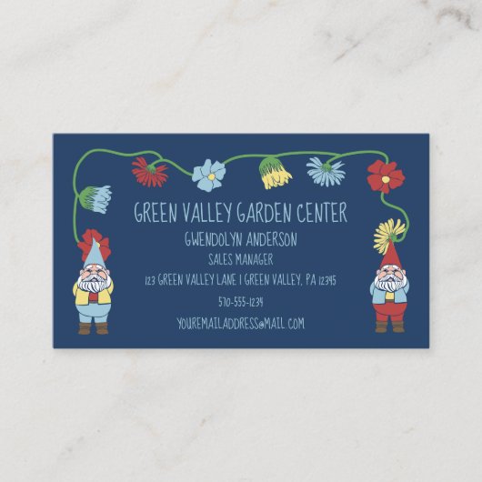 格言とフラワーズガーデンカスタムセンター 名刺 (正面)