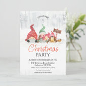 格言とベビーと犬の家族のクリスマスパーティー 招待状 (スタンド正面)