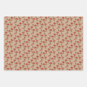 格言とマッシュルームのギフトラップセット ラッピングペーパーシート (正面3)