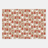 格言とマッシュルームのギフトラップセット ラッピングペーパーシート (正面)