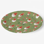 格言とマッシュルームオングリーンウッドランドホリデイ ペーパープレート (アングル)
