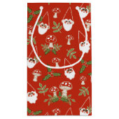 格言とマッシュルームオンレッドウッドランドホリデー スモールペーパーバッグ (裏面)