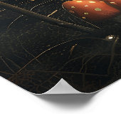 格言とマッシュルームハウスデザイン ポスター (角)