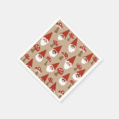 格言とマッシュルーム紙ナプキンズ スタンダードカクテルナプキン (角)