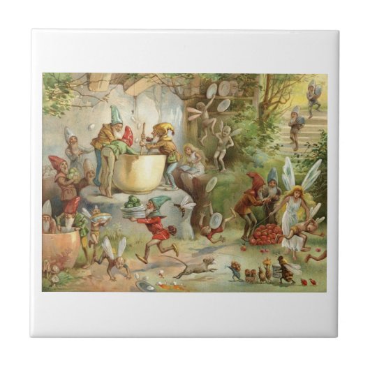 格言と妖精 タイル (正面)