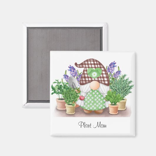 格言と子豚の紫のライラック植物の母 マグネット (正面/裏面)