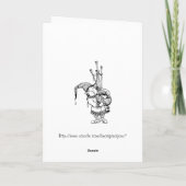 格言と彼のバグパイプ カード (裏面)