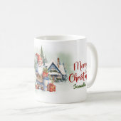 格言と快適なクリスマスウィンターフォレスト コーヒーマグカップ (正面右)