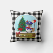 格言と雪だるまメールキャリア雪の球体 クッション (裏面)