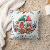 格言にランタンとクリスマスツリー クッション (ブランケット)