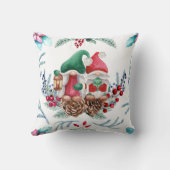 格言にランタンとクリスマスツリー クッション (裏面)