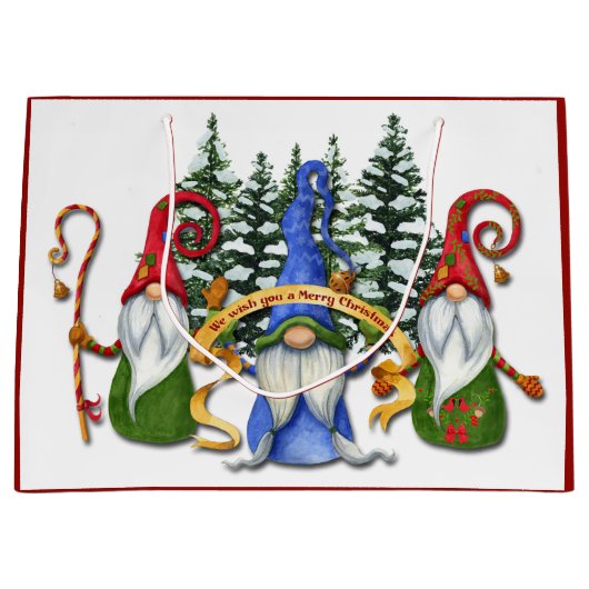 格言のおもしろいクリスマス·ウィッシュズ ラージペーパーバッグ (正面)