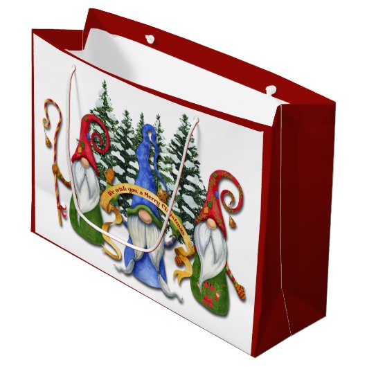 格言のおもしろいクリスマス·ウィッシュズ ラージペーパーバッグ (正面アングル)