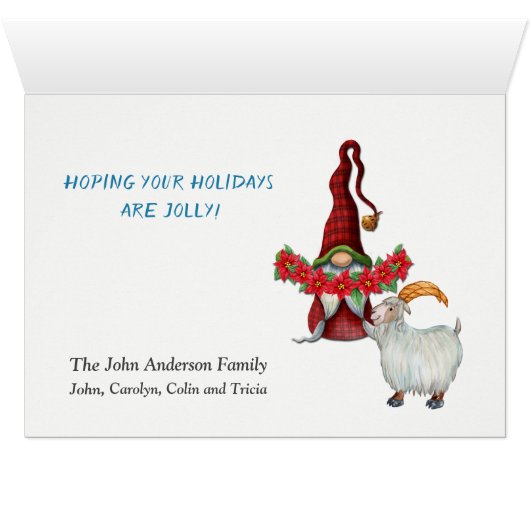 格言のおもしろいクリスマス·ウィッシュ·カード (内部横(下))