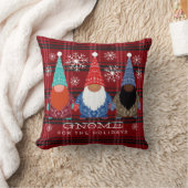 格言のための休日のスノーフレークプレイドクリスマス クッション (ブランケット)