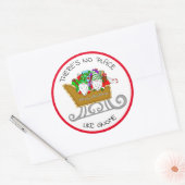 格言のような場所はないクリスマスクラシックR ラウンドシール (封筒)