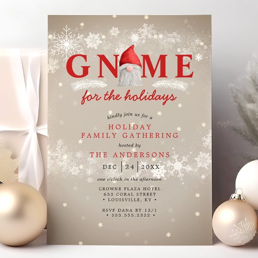 格言のクリスマス家族の集会 招待状