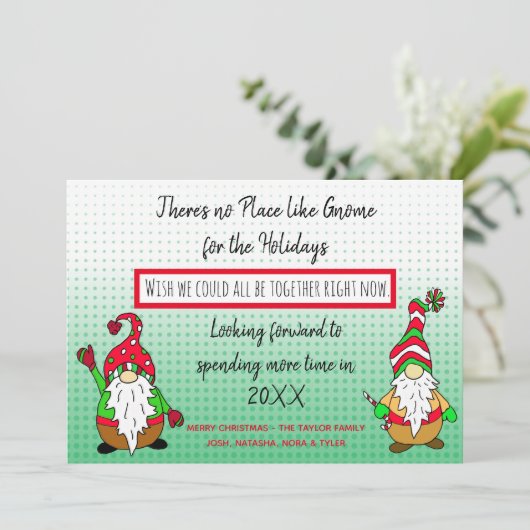 格言のクリスマス、ソーシャルディスタンクホリデー シーズンカード (スタンド正面)