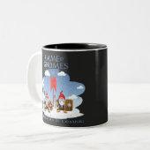 格言のゲームChristmas Is 来's ツートーンマグカップ (正面左)