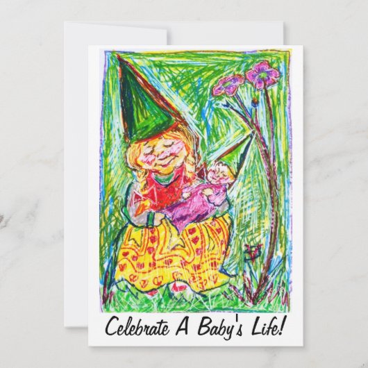 格言のベビーシャワー招待状 招待状 (正面)