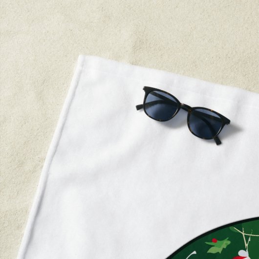 格言の休日と愛おもしろいらしいクリスマス ビーチタオル (インサイチュ)