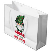 格言の休日と愛おもしろいらしいクリスマス ラージペーパーバッグ (正面アングル)