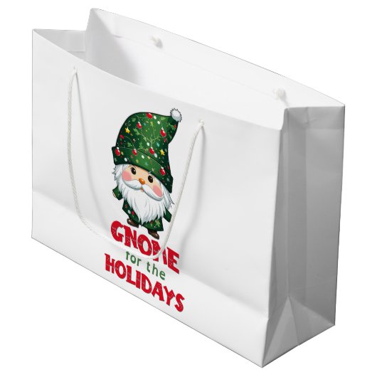 格言の休日と愛おもしろいらしいクリスマス ラージペーパーバッグ (正面アングル)