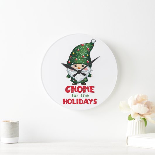 格言の休日と愛おもしろいらしいクリスマス ラージ壁時計 (ホーム)