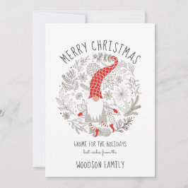 格言の休日の小妖精や小人クリスマスフラットカード