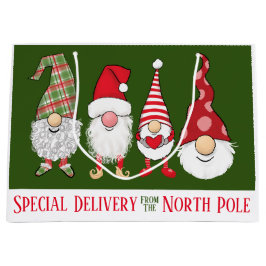 格言の休日の特別配達クリスマス ラージペーパーバッグ