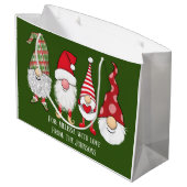 格言の休日の特別配達クリスマス ラージペーパーバッグ (裏面アングル)